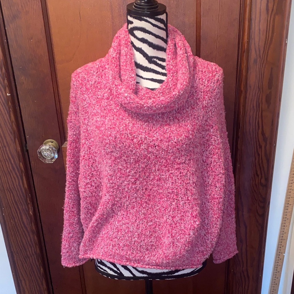 Free People Pink Turtleneck Sweater